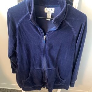 velour full zip up 💙